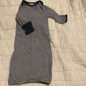 Navy striped gown